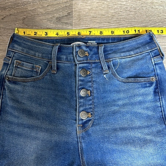 NEW Old Navy Rockstar Super Skinny 360 Stretch Extra High Rise Jeans Blue Sz 4 - Picture 7 of 11